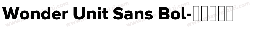 Wonder Unit Sans Bol字体转换